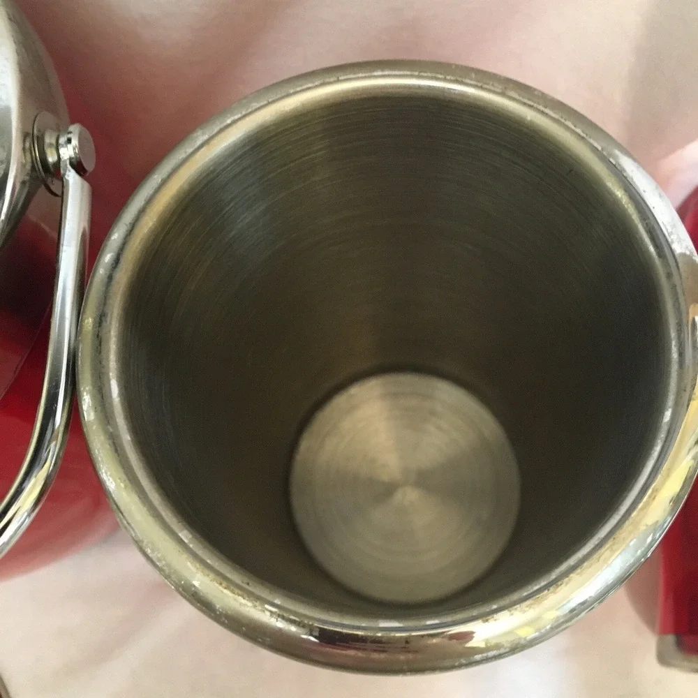Bar Set Wine Chiller‎ Cocktail Shaker Ice Bucket Red Acrylic S.Steel Valentines
